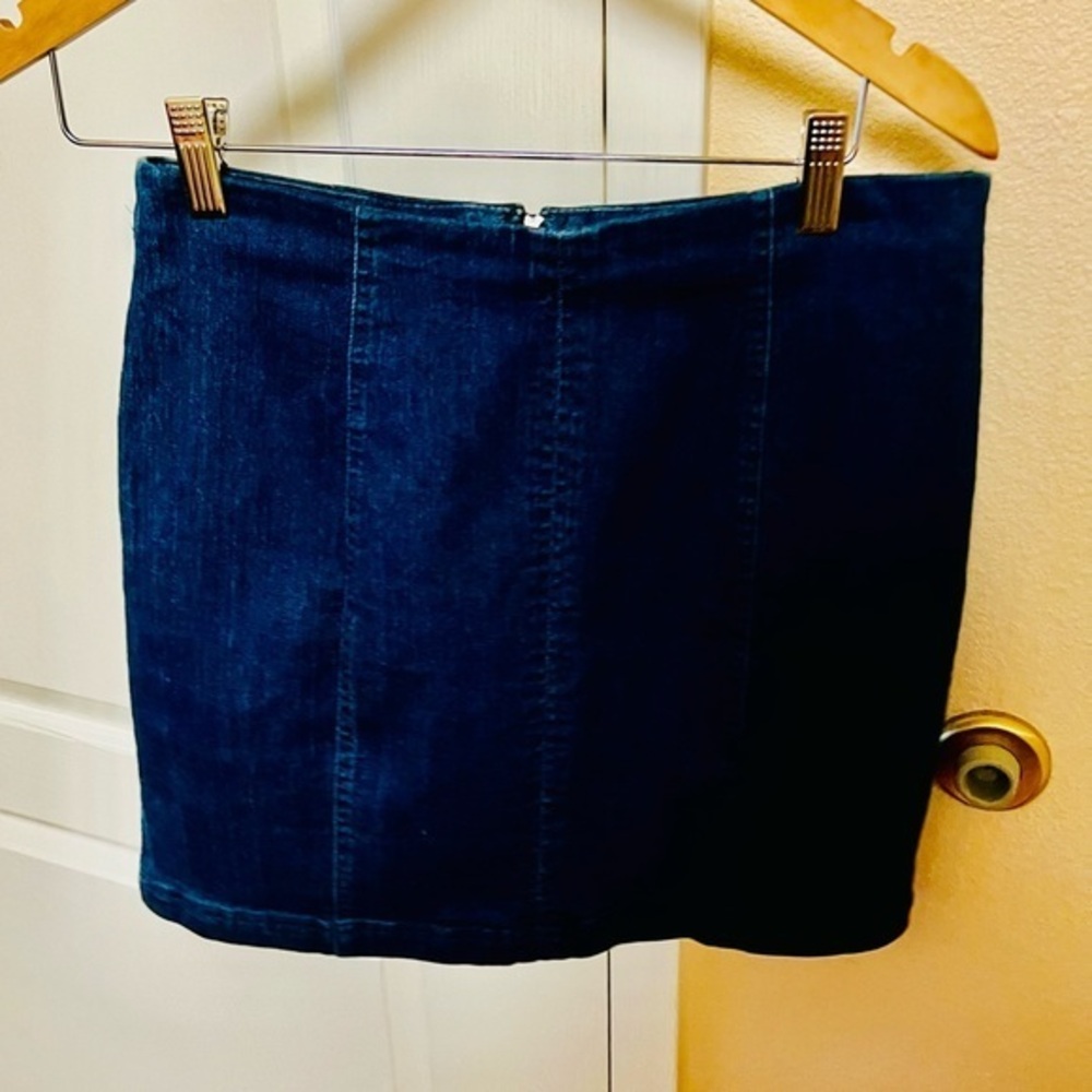 Alter'd State Denim Zip Up Mini Skirt Large